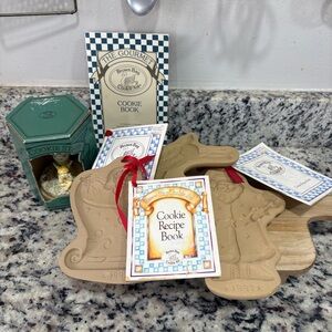 Brown Bag Cookie Art Molds with Recipe Book - from the 1990’s - NEW